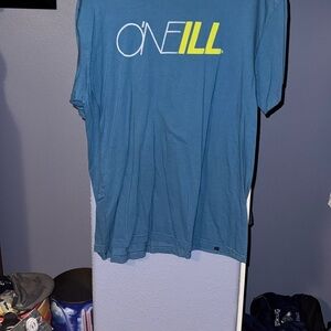 O'Neill Teal and Yellow Men's Short Sleeve Tee